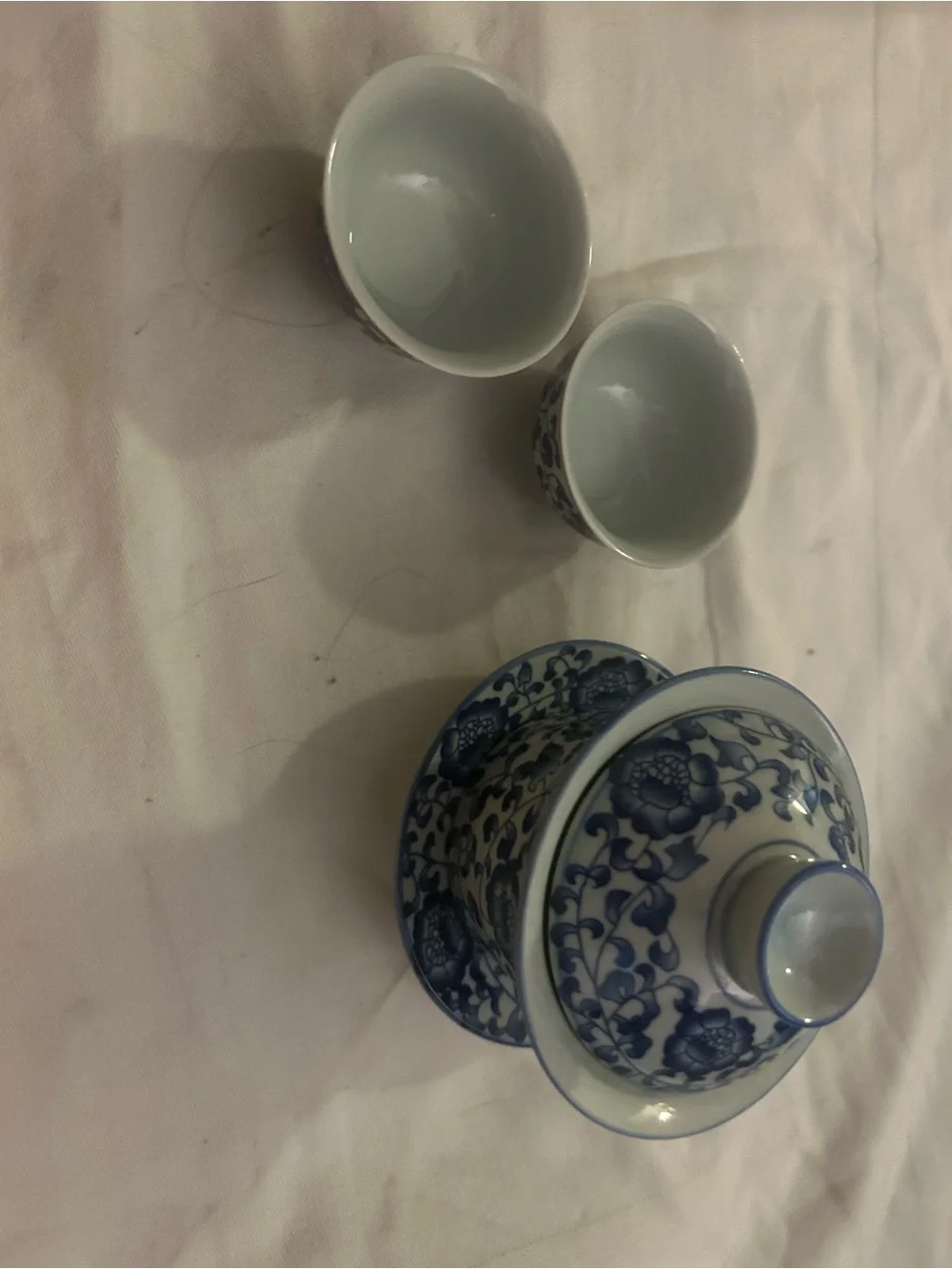 Blue and White Porcelain Tea Set - Decorative Home Dining Drinkware